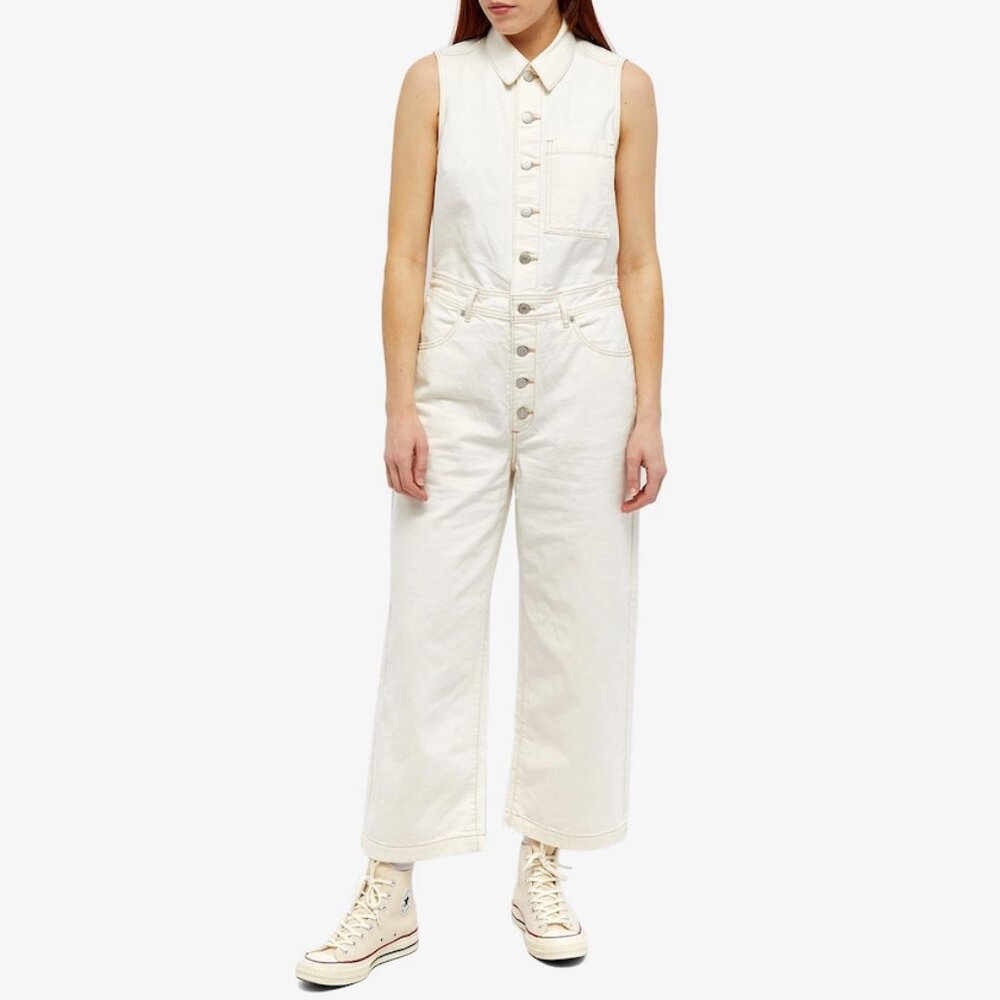 Levi's Women's Sleeveless Denim Jumpsuit in Go Ecru Or Go Home